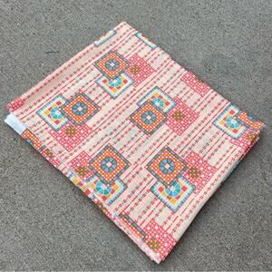 Vintage 60s 70s mod disco windowpane mcm groovy double knit poly fabric